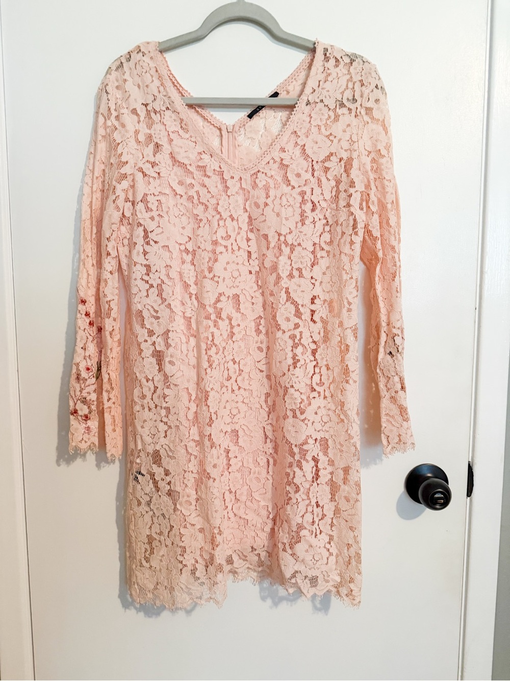 Esprit Blush Lace V-Neck Dress